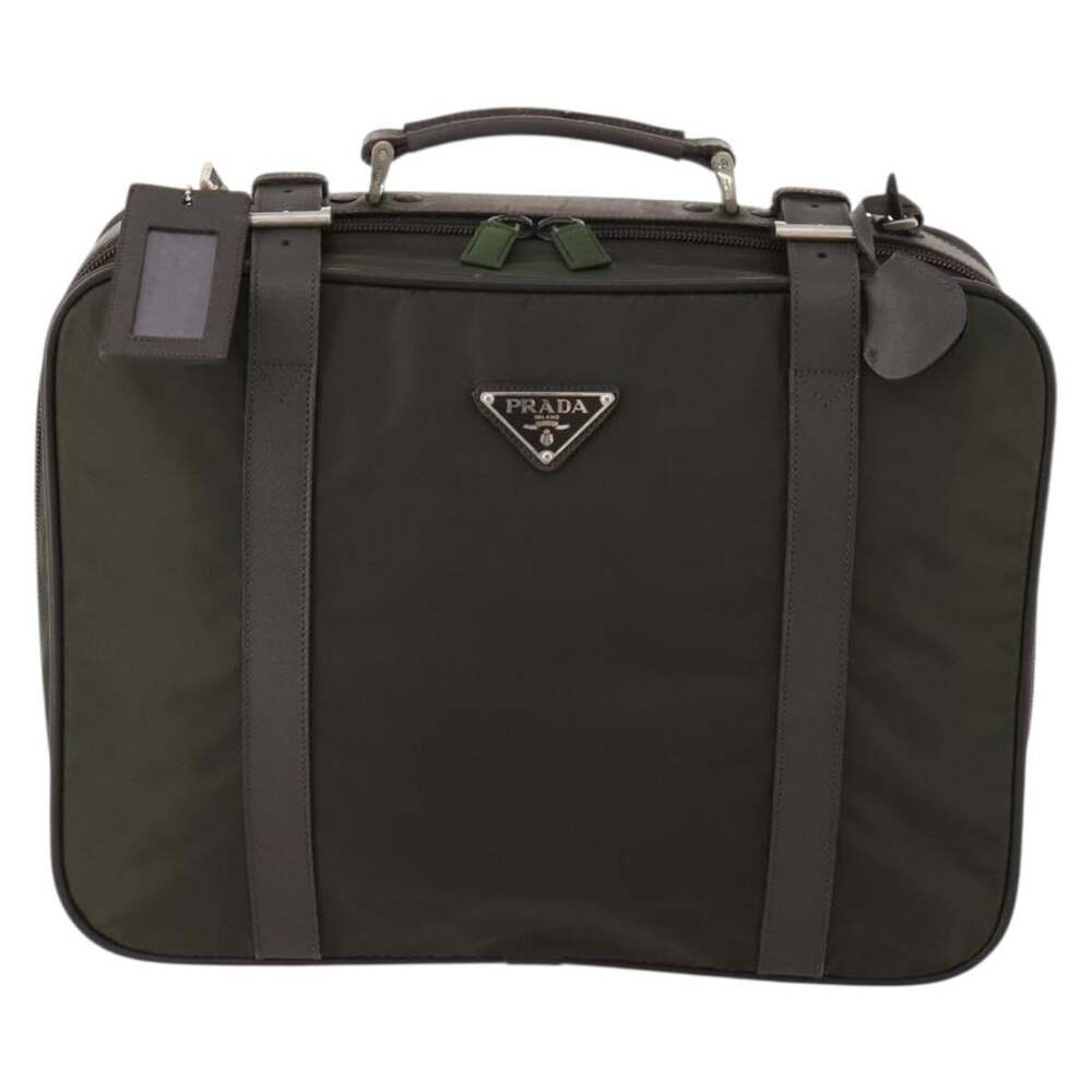Prada Nylon Business Bag Khaki Green